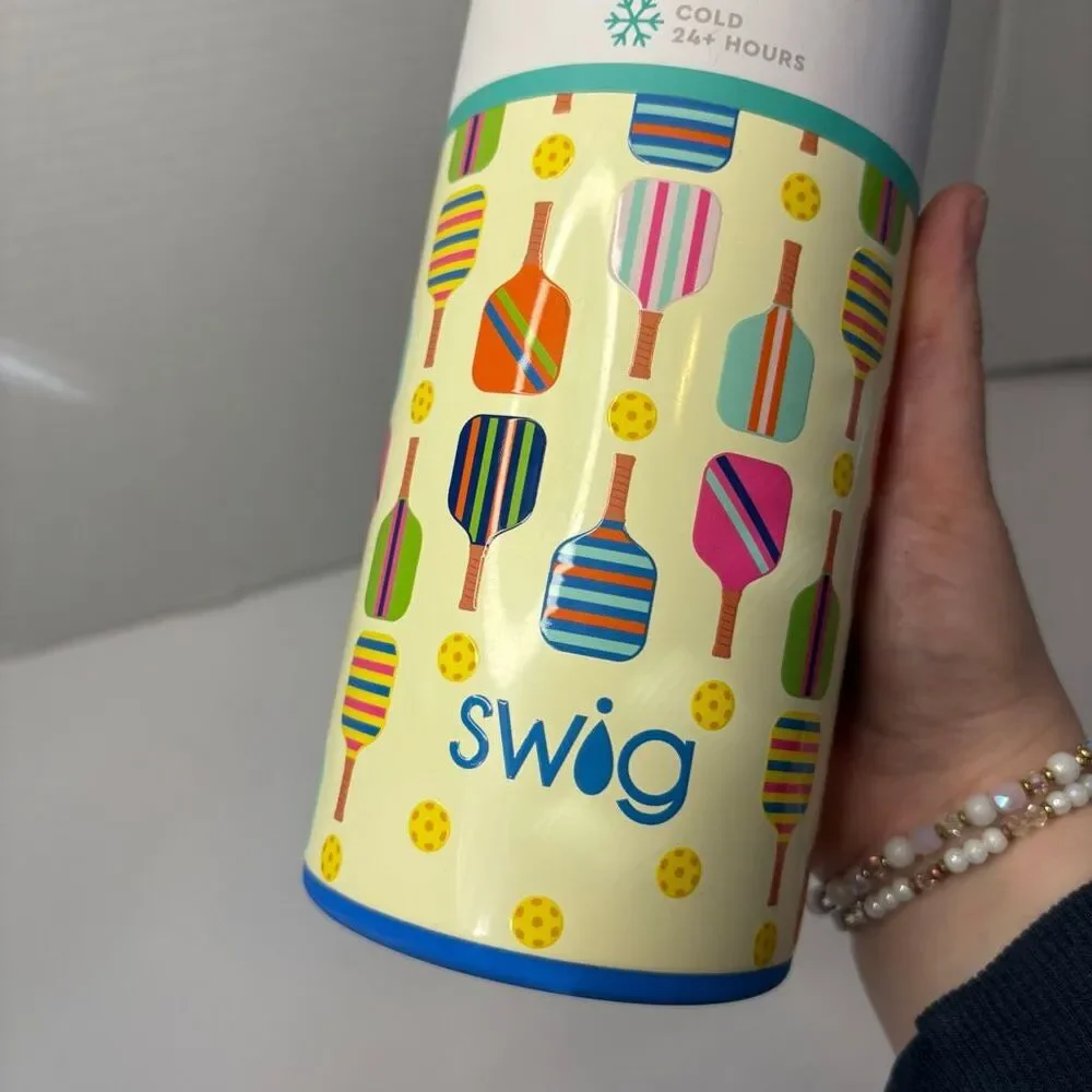 Swig Life 36oz Insulated Water Bottle with Straw and Lid Pickleball NWT